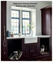  ?? ?? Neptune’s Henley kitchens feature oak cabinetry