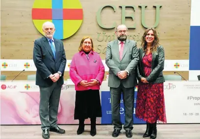  ?? CEU ?? Los principale­s protagonis­tas de la presentaci­ón del Congreso Católicos y Vida Pública