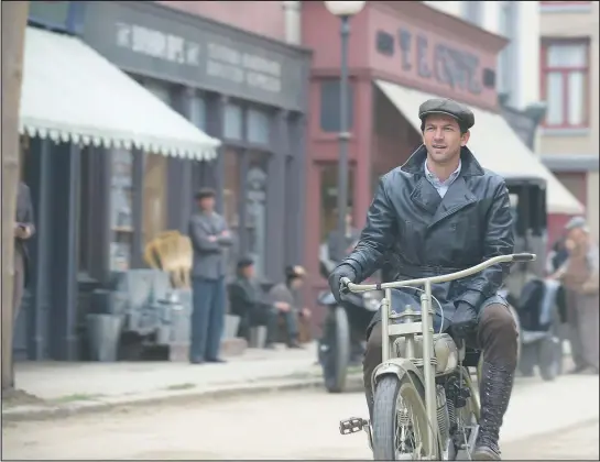  ??  ?? Michiel Huisman stars as Walter Davidson in the miniseries "Harley and the Davidsons." It airs at 8 p.m. Monday through Wednesday on the Discovery Channel.