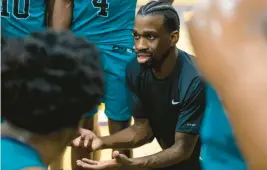  ?? KENDALL WARNER/STAFF ?? Woodside boys basketball coach Stefan Welsh sees NIL deals as an incentive.“I look at it as if you want to receive NIL deals, you perform better and work harder,” he said.