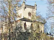  ?? ?? The hunting lodge in Saaldorf, Thuringia, owned by Prince Heinrich XIII of Reuss. Plotters are said to have met there. Below, the prince is led away by police following his arrest in Frankfurt