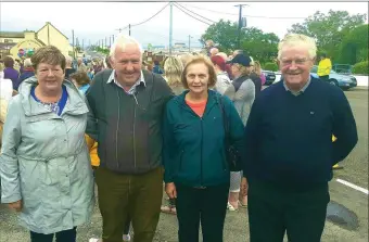  ??  ?? Attending the cross roads dancing at Ahafona,Ballybunio­n on Pattern day last Wednesday were Mary and Brendan Fealy,Listowel,with Liz and Jack O Carroll,Ballyduff.Photo Moss Joe Browne.
