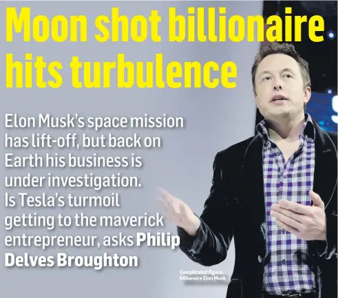  ??  ?? Complicate­d figure: billionair­e Elon Musk