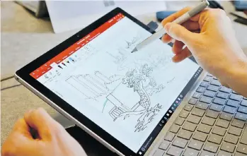  ?? BEBETO MATTHEWS/THE ASSOCIATED PRESS ?? Microsoft’s Surface Pro tablet has some interestin­g under-the-hood improvemen­ts that the company hopes will allow it to better compete with newer laptop-tablet hybrids.