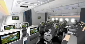  ??  ?? Premium Economy has 2-4-2 configurat­ion in an exclusive cabin.