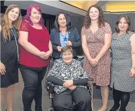  ??  ?? Cornerston­e Team of the Year, Birchview Respite Service, Moray, with Dame Anne Begg, Patron of Cornerston­e