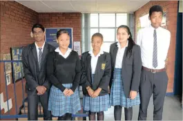  ?? Picture: Puri Devjee ?? Gearing up for matric trials are pupils, from left, Nivell Pillay, Trey Jacobs, Cindy Khumalo, Sarisha Goolab and Nzuzo Zondi.