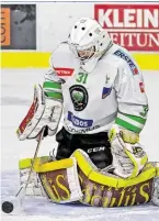  ?? BILD: SN/GEPA PICTURES ?? Laibach-Goalie künftig fehlen. Jeff Frazee wird