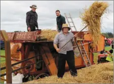  ??  ?? Vintage threshing display at the Castletown­roche rally.