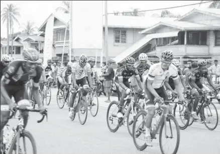  ??  ?? The Independen­ce Three-Stage Road Race, Guyana’s premier and longest tenured cycling event, rolls off tomorrow morning in Berbice (Orlando Charles photo)