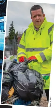  ??  ?? Endemic: Fly-tipping is a growing problem. Above, Alastair Jenkins sifts through rubbish for evidence