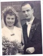  ??  ?? Simon’s grandparen­ts Rita and Werner Stache on wedding day