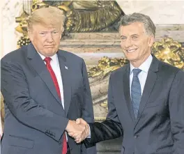  ?? ARCHIVO ?? Trump y Macri avanzaron con la desclasifi­cación