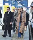  ?? AP ?? Japanese Prime Minister Fumio Kishida and Emine Dzhaparova, first deputy foreign minister of Ukraine, in Kyiv, Ukraine, on Tuesday.