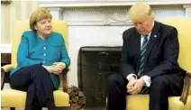  ??  ?? With Angela Merkel, March 2017