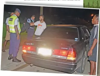  ?? Photo: ?? Police arrest people found allegedly breaking the curfew on April 1, 2020.