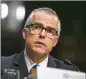  ?? FILE 2017 ?? Andrew McCabe, while acting director of the FBI, wrote a confidenti­al memo on Comey’s firing.