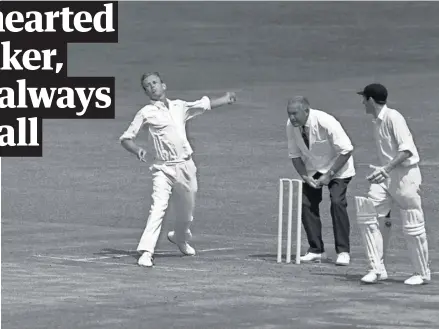  ?? PA IMAGES/ALAMY STOCK PHOTO ?? Derek Underwood bowls against New Zealand at Lord’s in 1969