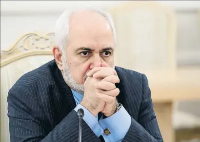  ?? AP / ARCHIVO ?? El ministro de Exteriores iraní, Mohamed Yavad Zarif, durante una visita a Moscú el pasado enero