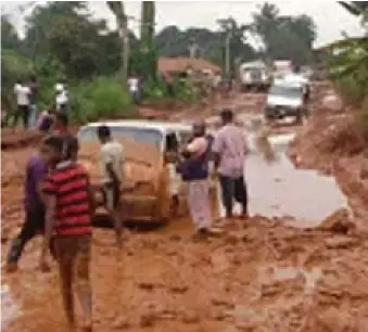  ??  ?? Onicha-Ugbo Road leading to Uromi