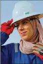  ??  ?? To work in the field, Zainab Amjad knew she needed to stand out to get a job with an internatio­nal oil company.