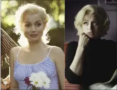  ?? NETFLIX VIA AP ?? This combinatio­n of images released by Netflix shows Ana de Armas as Marilyn Monroe in ‘Blonde.’