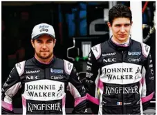  ??  ?? Entre Sergio Perez (à gauche) et le jeune pilote ébroïcien Esteban Ocon, la tension semble plus vive que jamais. (Photo : DR)