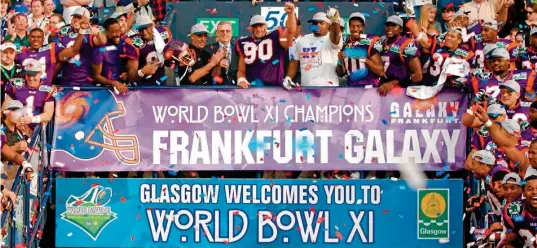  ??  ?? DOMINIO. El escuadrón alemán del Frankfurt Galaxy es el máximo ganador en el Viejo Continente: conquistó los World Bowls de 1995, 1999, 2003 y 2006.