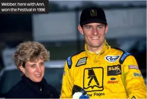  ??  ?? Webber, here with Ann, won the Festival in 1996