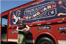  ??  ?? Joan Sharpe, known as Purlin’ J and her yarn truck, which tours eastern Ontario, is named after her late mother, who taught her to knit.