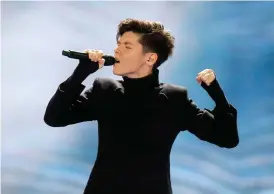  ?? Bild: EFREM LUKATSKY ?? FÖRHANDSTI­PPAD. Kristian Kostov från Bulgarien är den stora favoriten i den andra semifinale­n i årets Eurovision Song Contest.