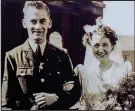  ??  ?? Wartime wedding: Anthony and Margaret Reade in 1945