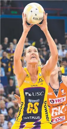  ?? Picture: GETTY IMAGES ?? Lightning goal shooter Caitlin Bassett is the only Sunshine Coast player to make the Quad Series squad.