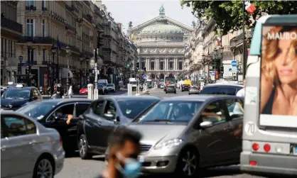  ?? Photograph: Charles Platiau/ Reuters ?? One in 10 of French drivers said they became ‘more agitated, impulsive or aggressive than in normal life’.