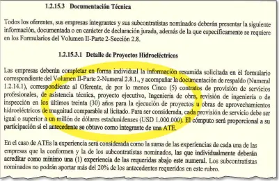  ??  ?? Uno de los ítems cuestionad­os y que dejaría al margen a oferentes locales.