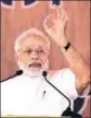  ??  ?? ■ PM Narendra Modi at a rally in Malout in Muktsar district on Wednesday.