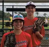  ?? STEPHEN RUIZ/ORLANDO SENTINEL ?? Olivia Bricker and Clayton Hodge are wrapping up their 10-year run as travel baseball teammates.