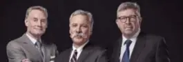  ?? FOTO TWITTER ?? De F1-bonzen: Sean Bratches, Chase Carey en Ross Brawn.