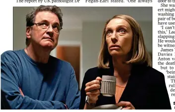  ?? ?? SHOW: Colin Firth and Toni Collette in The Staircase