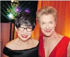  ??  ?? Co-creator of the Asian communityd­riven Time To Shine Gala, Candace Tsang, Vice President of Leadership Gifts, and Barbara Grantham, CEO, VGH &amp; UBC Hospital Foundation, toasted the 475 guests for their generosity.