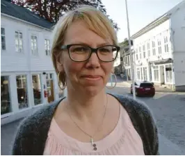  ??  ?? POSITIV: Anna Elise Svennevig i Grimstad Min By er glad for utbygging for Odden, og ser ikke på det som en trussel for øvre sentrum.