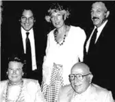  ?? SUPPLIED PHOTO ?? Italian Village founders Ada and Alfredo Capitanini ( foreground) with their children, second- generation restaurate­urs ( from left) Ray, Ave Maria and Frank.