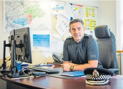  ?? Picture: Steve MacDougall. ?? Chief Superinten­dent Derek McEwan says police in Fife will be armed with Tasers after a rise in the number of assaults against officers.