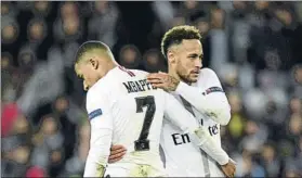  ?? FOTO: GETTY ?? El PSG avisa sobre sus dos cracks, Neymar y Mbappé, a través del mánager Leonardo