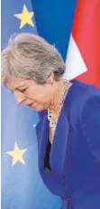  ?? FOTO: DPA ?? Theresa May hat noch keinen Ausweg aus ihrem Brexit-Dilemma.