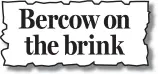  ??  ?? From yesterday’s Mail Bercow on the brink