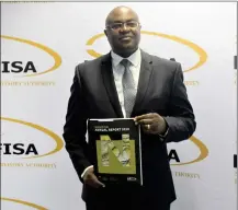  ?? Photo: Nampa ?? CEO of Namfisa Kenneth Matomola at the release of the authority’s Annual Report on Thursday.