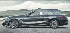 ??  ?? The 8 Series convertibl­e can reach highway speeds in 3.9 seconds.