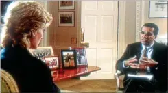  ??  ?? OBTAINED BY DECEIT: Martin Bashir interviewi­ng Diana in 1995