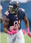  ?? JOE ROBBINS/ GETTY IMAGES ?? Wide receiver Cameron Meredith has been one of the few bright spots for the Bears this season.